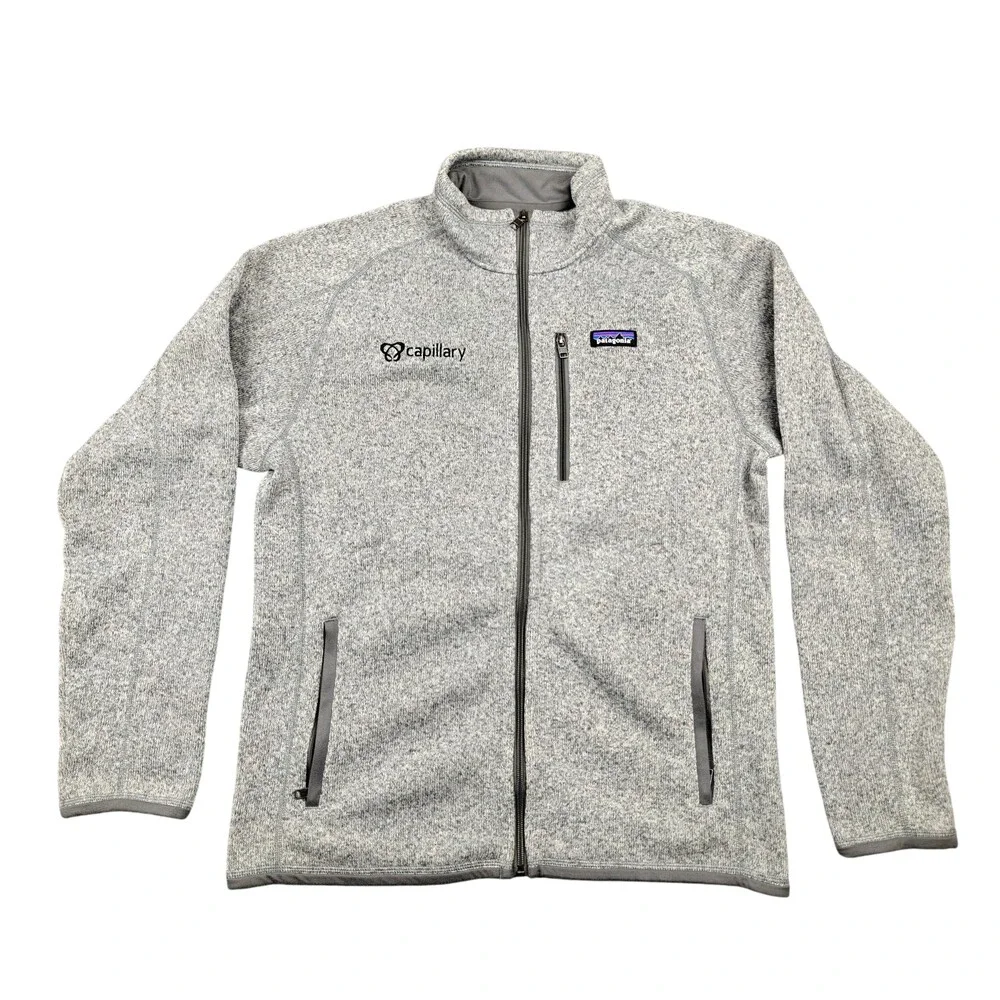 Patagonia Jacket Mens Medium Gray Better Sweater Full Zip Fleece Pockets